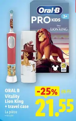 Lidl Oral b vitality lion king + travel case offre