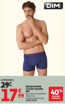 Auchan DIM BOXERS HOMME CLASSIC COLOURS offre