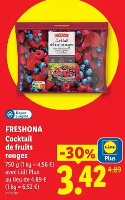 Lidl Freshona cocktail de fruits rouges offre