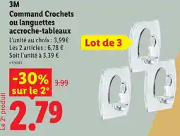 Lidl 3m command crochets accroche-tableaux offre