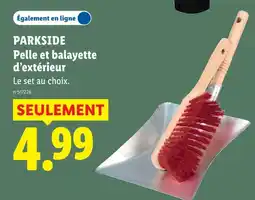 Lidl Parkside pelle et balayette d'extérieur offre