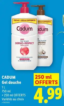 Lidl Cadum gel douche offre