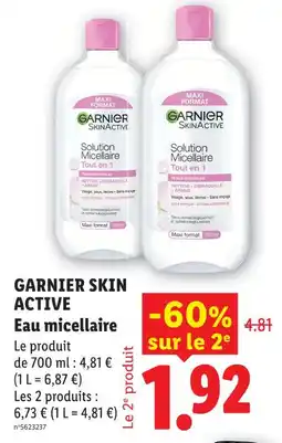 Lidl Garnier skin active eau micellaire offre
