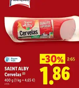 Lidl Saint alby cervelas offre