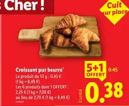 Lidl Croissant pur beurre offre