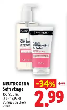 Lidl Neutrogena soin visage offre