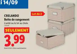 Lidl Crelando boîte de rangement offre