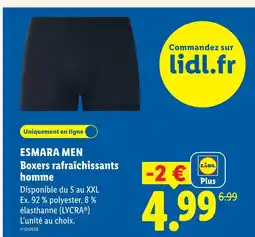 Lidl Esmara men boxers rafraîchissants homme offre