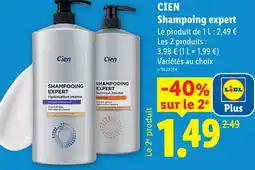 Lidl Cien shampoing expert offre