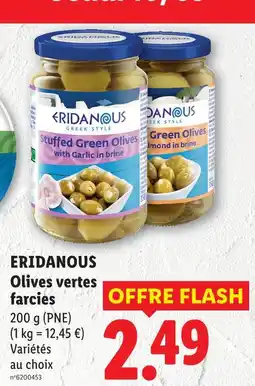 Lidl Eridanous olives vertes farcies offre