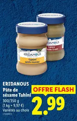 Lidl Eridanous pâte de sésame tahini offre
