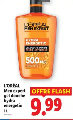 Lidl L’oréal men expert gel douche hydra energetic offre