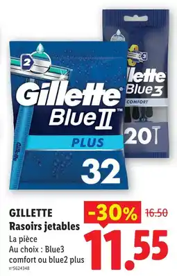 Lidl Gillette rasoirs jetables offre