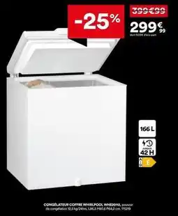 BUT Whirlpool - congelateur coffret whipped, whed810 offre