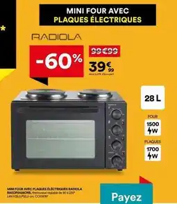 BUT Radiola - mini four avec plaques électriques offre