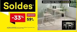BUT Ensemble de table + 4 chaises offre