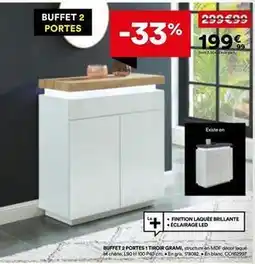 BUT Chêne - buffet 2 portes tiroir gram offre