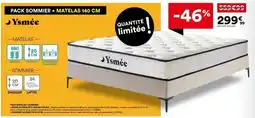 BUT Pack sommier + matelas 140 cm offre