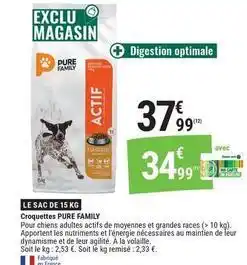 Gamm vert Pure family - croquettes offre