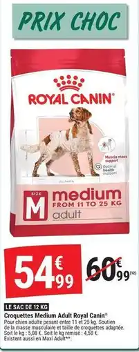 Gamm vert Royal canin - croquettes medium adult royal canin offre