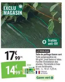 Gamm vert Dim - le rouleau offre