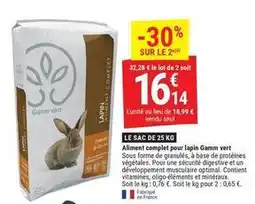 Gamm vert Complet - le sac de 25 kg offre