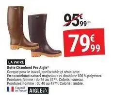 Gamm vert Chambord - botte pro aigle offre
