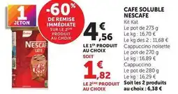 Hyper U Nescafé - cafe soluble offre