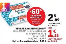 Hyper U Paysan breton - beurre offre
