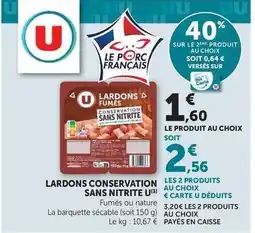 Hyper U U - lardons conservation sans nitrite offre