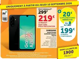 Hyper U Samsung - smartphone galaxy a26 5g offre