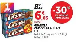 Hyper U Lu - granola chocolat au lait offre