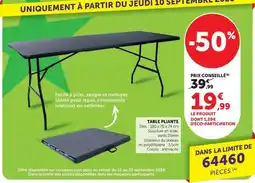 Hyper U Table pliante offre