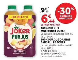 Hyper U Joker - pur jus multifruit offre