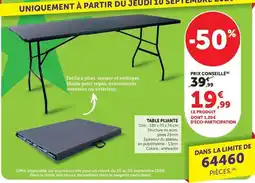 Super U Table pliante offre