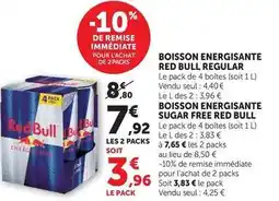 Super U Red bull - boisson energisante regular offre