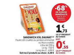 Super U Daunat - sandwich offre