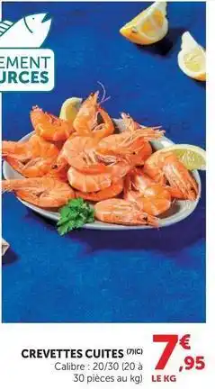 Super U Crevettes cuites offre
