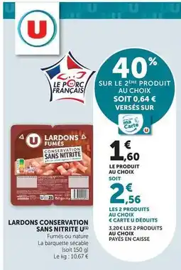 Super U U - lardons conservation sans nitrite offre