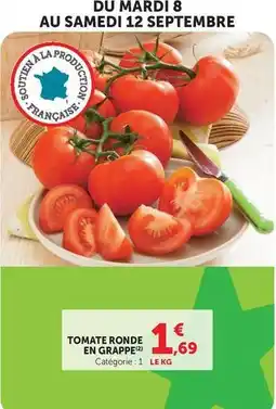 Super U Tomate ronde en grappe offre