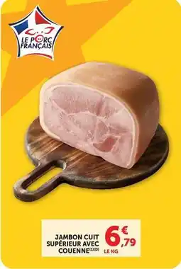 U Express Jambon cuit supérieur avec couenne offre