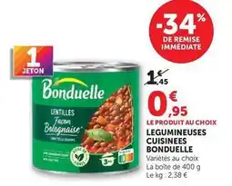 U Express Bonduelle - legumineuses cuisinees offre