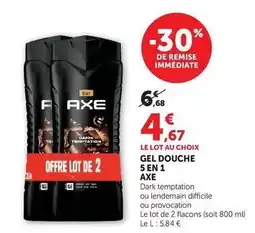 Super U Axe - gel douche 5 en 1 offre