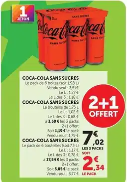 U Express Coca cola - sans sucres offre