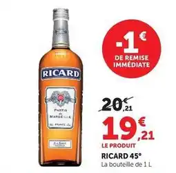 U Express Ricard - 45° offre