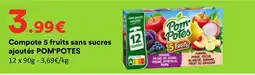 Hmarket POM'POTES Compote 5 fruits sans sucres ajoutés offre