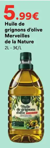 Hmarket Merveilles de la Nature Huile de grignons d'olive offre