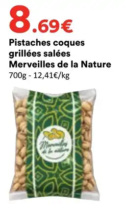 Hmarket Merveilles de la Nature Pistaches coques grillées salées offre