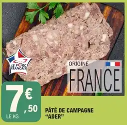 E.Leclerc ADER Pâté de campagne offre