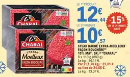 E.Leclerc CHARAL Steak haché extra-moelleux façon bouchère offre